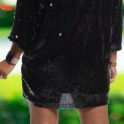  Sequined Loose Three Quarter Sleeve Women Tops