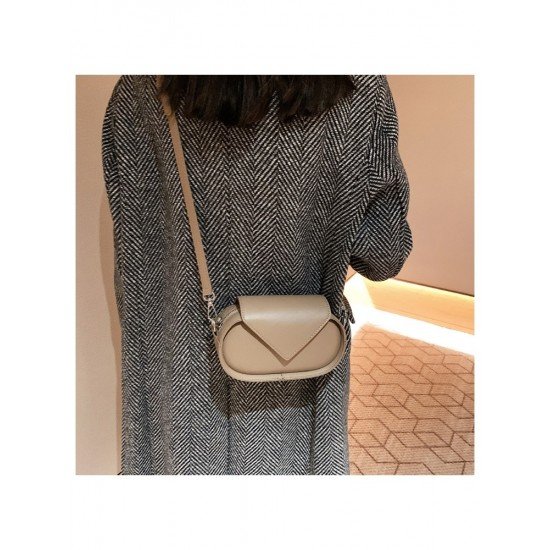  2024 PU Pure Color Shoulder Bag For Women