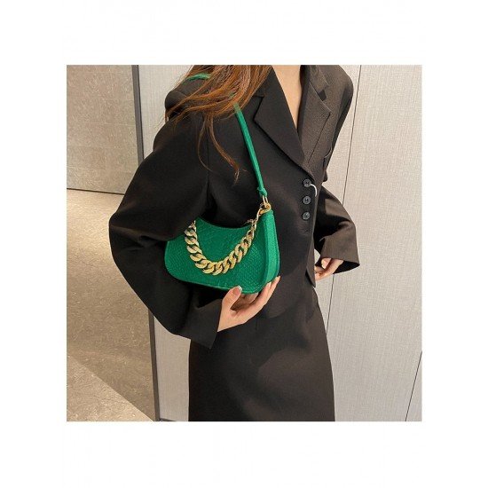  2024 New PU Pure Color Causal Underarm Bag