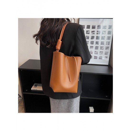  2024 PU Pure Color Large Capacity Women's Bags