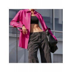 Ladies Solid Turndown Collar PU Leather Coats Ladies Solid Turndown Collar PU Leather Coats