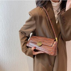  Fashion Crocodile Print PU Women's Bag