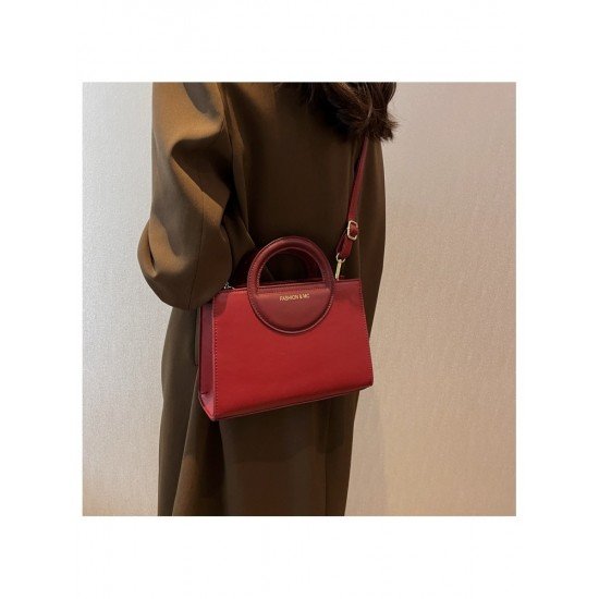  2024 Fashion PU Contrast Color Women's Satchels