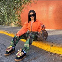  Fashion Street Pure Color Zipper Long Sleeve Jacket