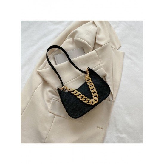  2024 New PU Pure Color Causal Underarm Bag