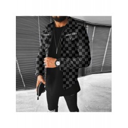 Casual Grid Denim Jackets For Men Casual Grid Denim Jackets For Men