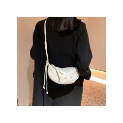 PU White Street Dumpling Shoulder Bags PU White Street Dumpling Shoulder Bags