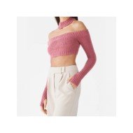  2024 Pure Color Halter Short Sweater