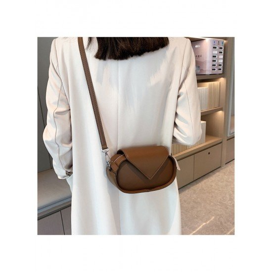  2024 PU Pure Color Shoulder Bag For Women