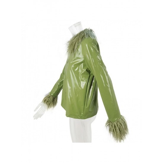  Women's Winter New Pu Leather Long Sleeve Coat
