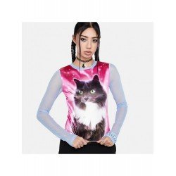 Stylish Cat Printed Long Sleeve T Shirts Stylish Cat Printed Long Sleeve T Shirts
