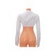  2024 Pure Color Long Sleeve Crop Top