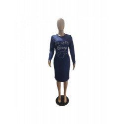 Casual Printed Long Sleeve T Shirt Dress Casual Printed Long Sleeve T Shirt Dress