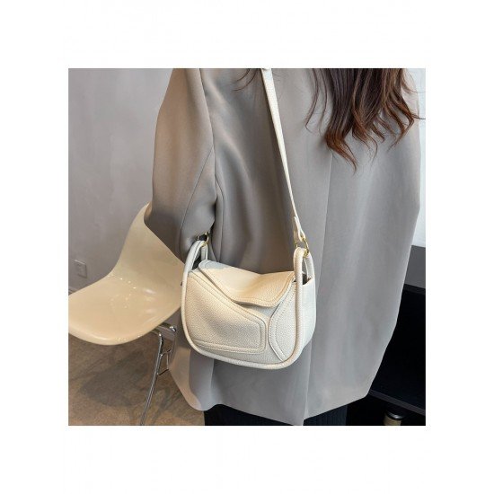  2024 PU Pure Color Shoulder Bag For Women