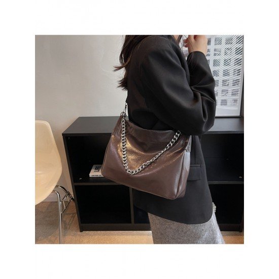  2024 PU Chain Large Capacity Tote Bag