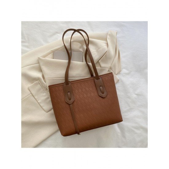 Black Contrast Color Tote Bags For Women