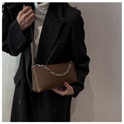 Ladies Alligator Print Black Shoulder Bags