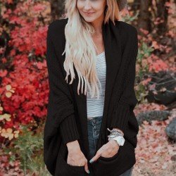  Pure Color Knitting Women's Long Sleeve Sweater