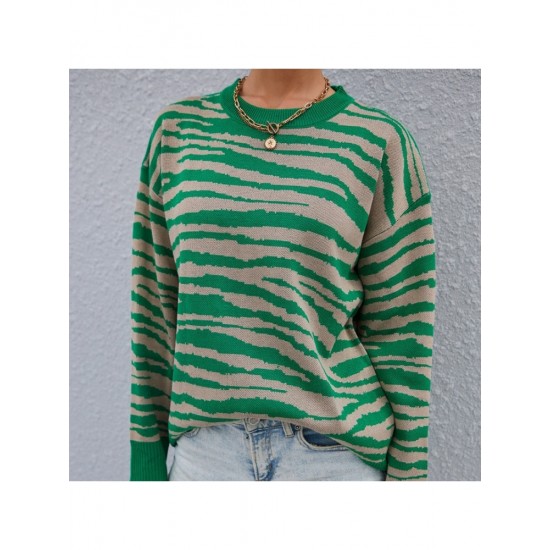 2024 Autumn Round Neck Women's Knitted Sweater