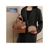  2024 PU Pure Color Chain Shoulder Bags