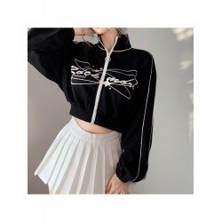 Printed Fall Black Women Jacket Coats Printed Fall Black Women Jacket Coats