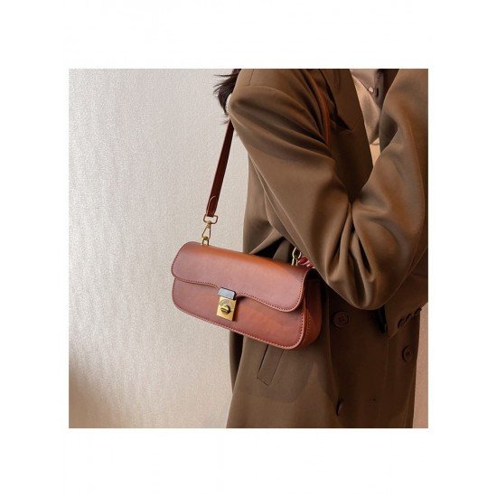  2024 Pure Color PU Underarm Bag