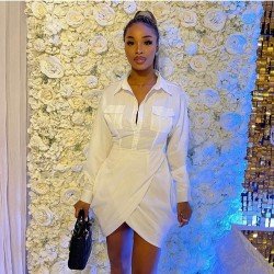  2024 Casual Crisscross Pure Color Short Dress