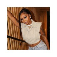  2024 Pure Color Sleeveless Crop Top