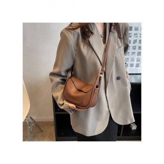  2024 PU Pure Color Shoulder Bag For Women