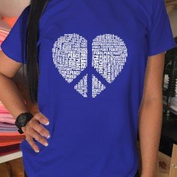 Trendy Heart Graphic Couple T Shirts 
