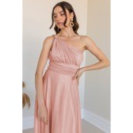  2024 Pure Color Backless Ladies Evening Dress