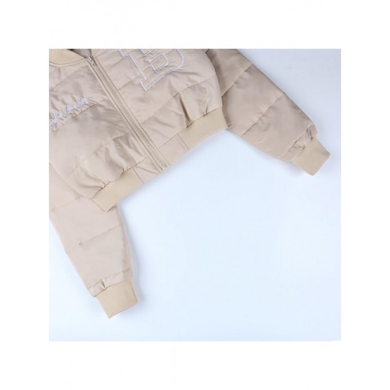  Casual Embroidery Zipper Women's Short Jacket
