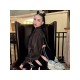 Punk Style Chain Tassel Solid Cropped Jacket Coats