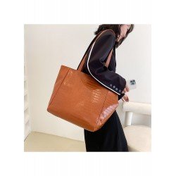 Large Capacity Alligator Print Solid Tote Bags Large Capacity Alligator Print Solid Tote Bags