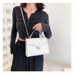 Ladies Black Alligator Print Shoulder Bags