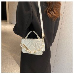  PU Pure Color Chain Satchels Bags