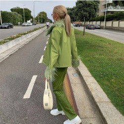  Women's Winter New Pu Leather Long Sleeve Coat