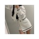  American Street Stand Collar Baseball Jacket For Women