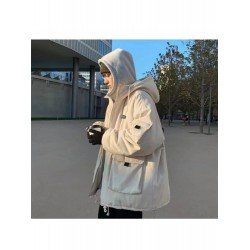Winter Pure Color Hooded Men's Cotton Jacket  Winter Pure Color Hooded Men's Cotton Jacket