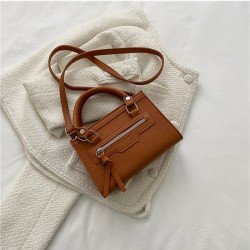 Alligator Print Street Black Zip Handbag Shoulder Bags