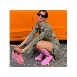 Casual V Neck Long Sleeve Slit Maxi Dresses Casual V Neck Long Sleeve Slit Maxi Dresses