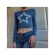 Star Shiny Fitted T Shirts For Ladies