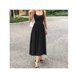 2024 Pure Color Backless Sleeveless Women's Dress  2024 Pure Color Backless Sleeveless Women's Dress