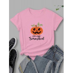 Halloween Pumpkin Graphic Short Sleeve T Shirts Halloween Pumpkin Graphic Short Sleeve T Shirts