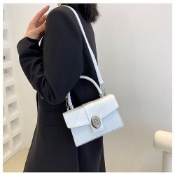  PU Crocodile Print Pure Color Cross-body Bags