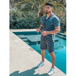 Printing Summer Beach Style Men's Suit  Printing Summer Beach Style Men's Suit