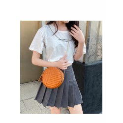 2024 Pure Color PU Women's Round Bags  2024 Pure Color PU Women's Round Bags
