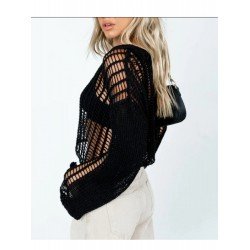 Hollow Out Sexy Black Cropped Tops Hollow Out Sexy Black Cropped Tops