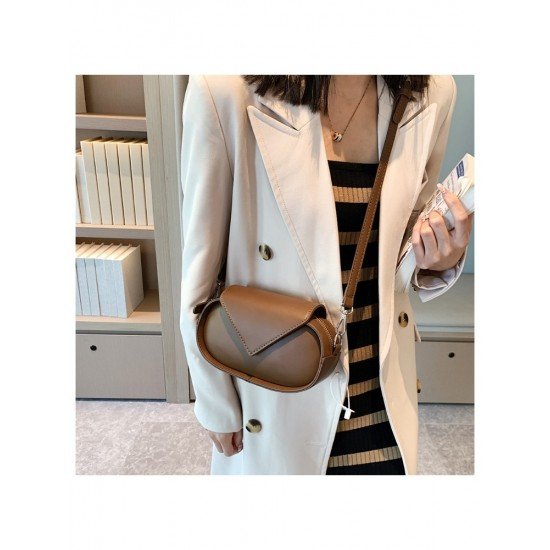  2024 PU Pure Color Shoulder Bag For Women