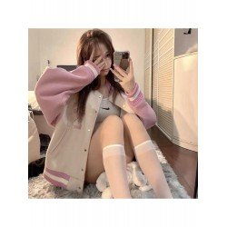 Preppy Casual Women's Contrast Color Baseball Uniform  Preppy Casual Women's Contrast Color Baseball Uniform